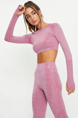Outdoor Look Classic Glow Pink Seamless Activewear Long Sleeve Top