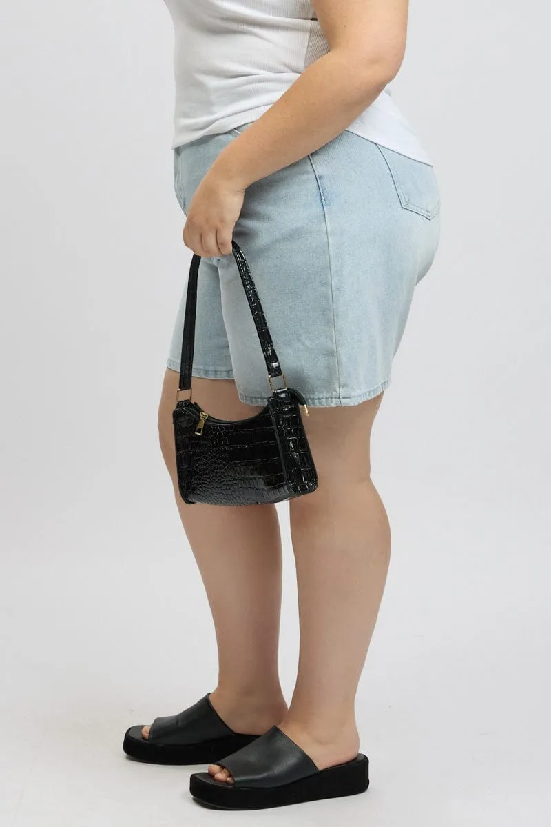 Denim Jort Shorts High Rise Winter Accessories