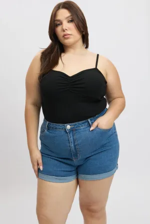 Denim Mom Shorts High Rise HypoallergenicYarn