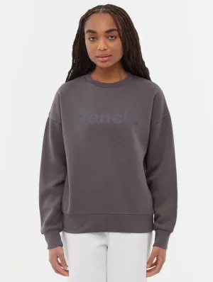 Rilo Tonal Logo Crew Neck Sweatshirt Sporty Dress Windproof Fabric