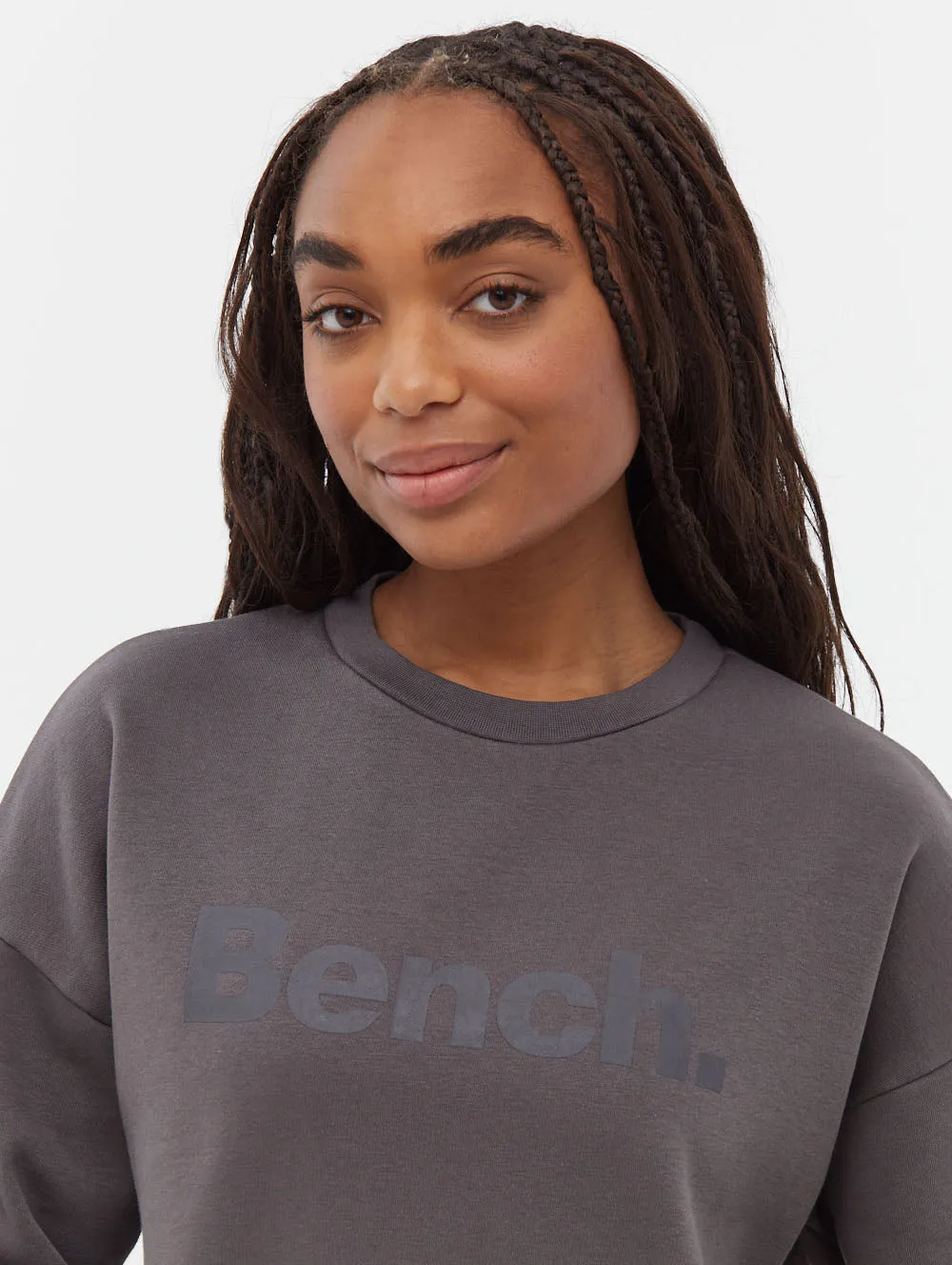 Plane Mood DoubleStitchedSeams Rilo Tonal Logo Crew Neck Sweatshirt