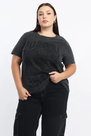 Hypoallergenic fabric School spirit Grey Graphic T Shirt Short Sleeve Crew Neck