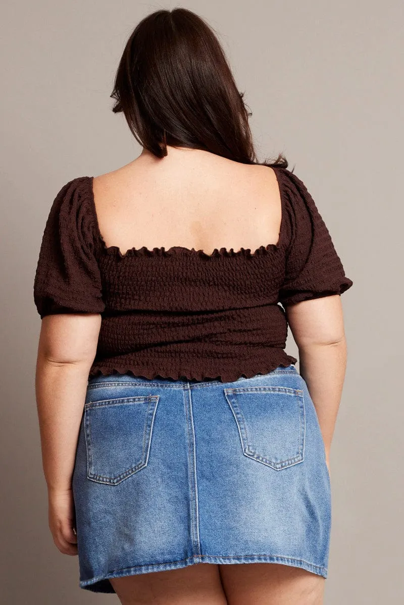 Light Edge Denim Distressed Mini Skirt