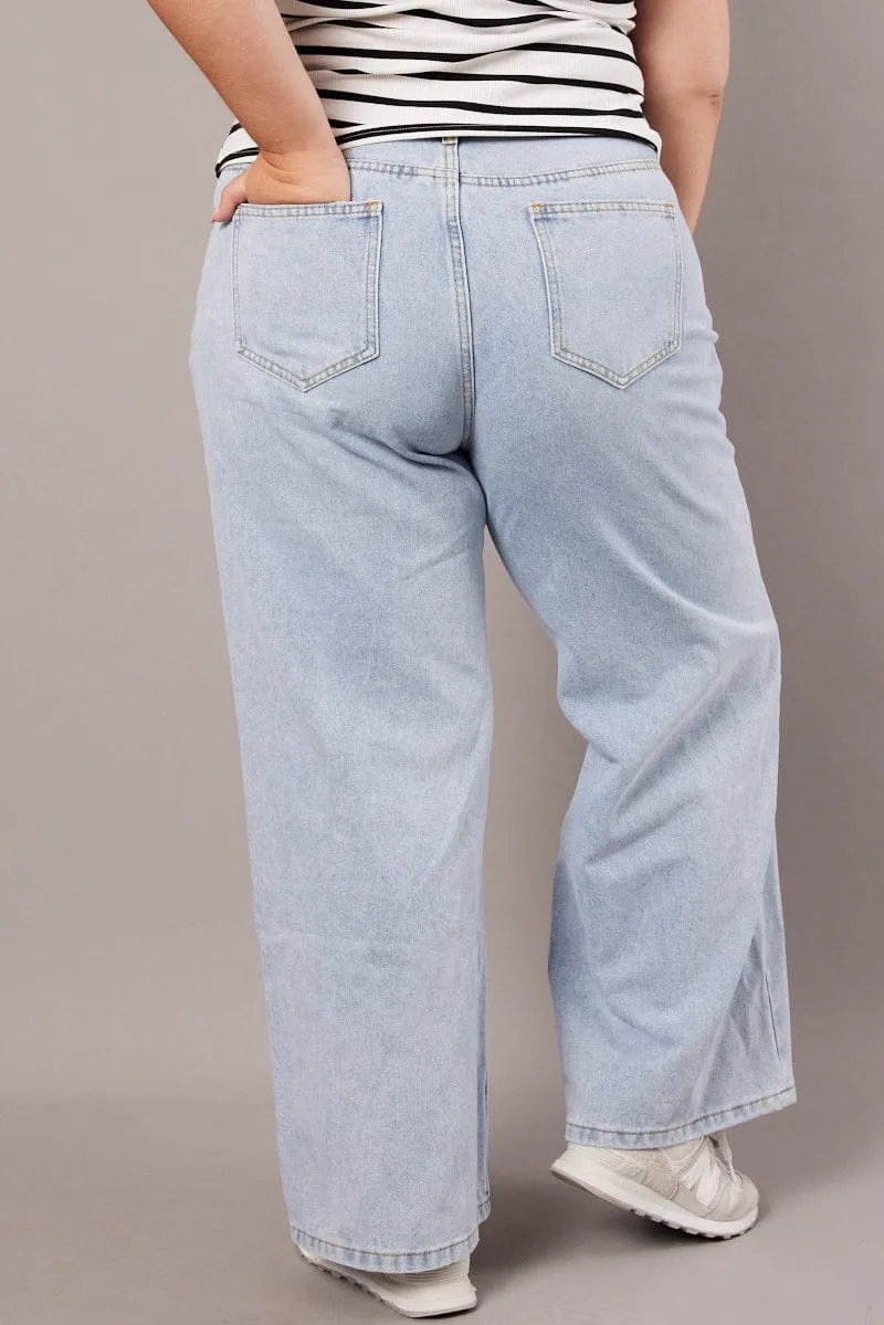 Denim Baggy Jeans High Rise Comfortable Style Daily Fit