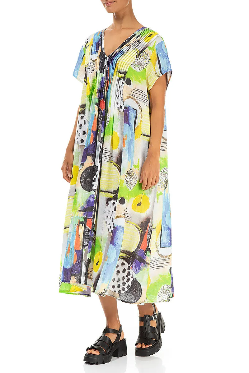 UltraSoftFinish Romantic Artmaze Linen Dress