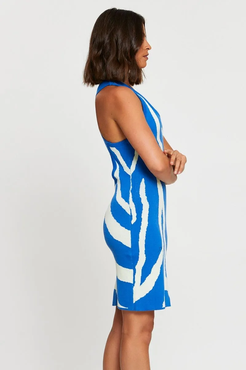 Print Bodycon Dress Mini Look Hot