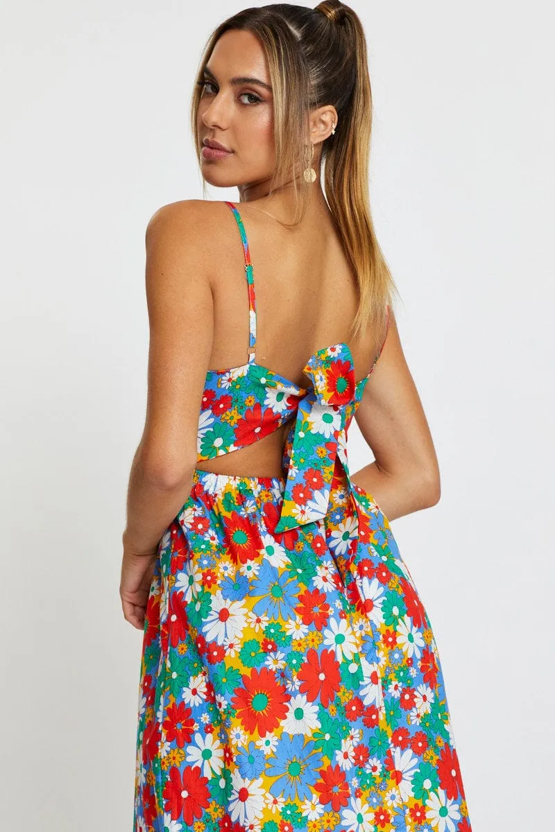 Relaxed Contour Print Mini Dress Sleeveless