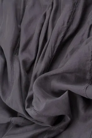 Vintage Soul Sustainable Manufacturing Wrap Graphite Silk Bamboo Dress