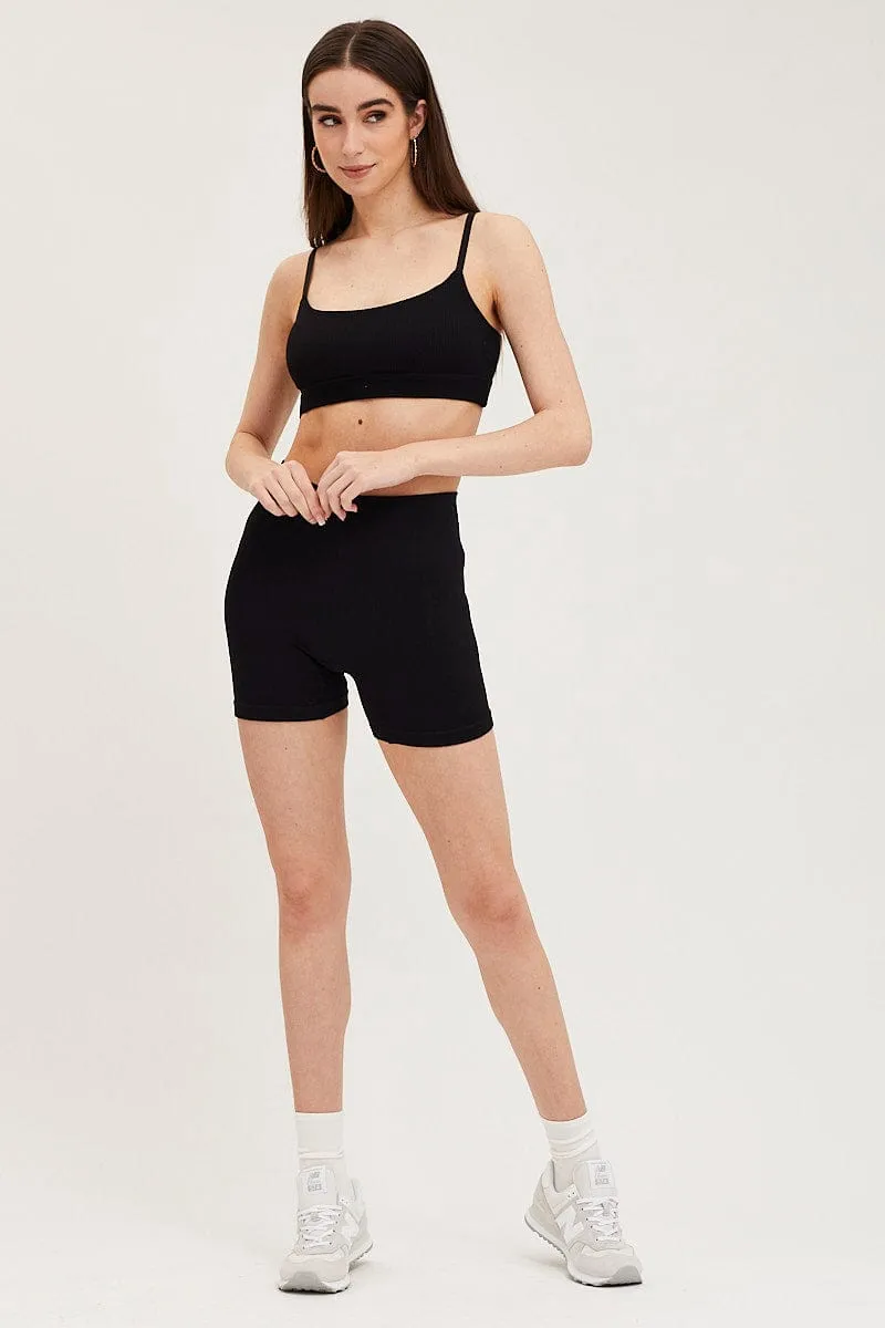 Smart Fit Black Bralette Seamless