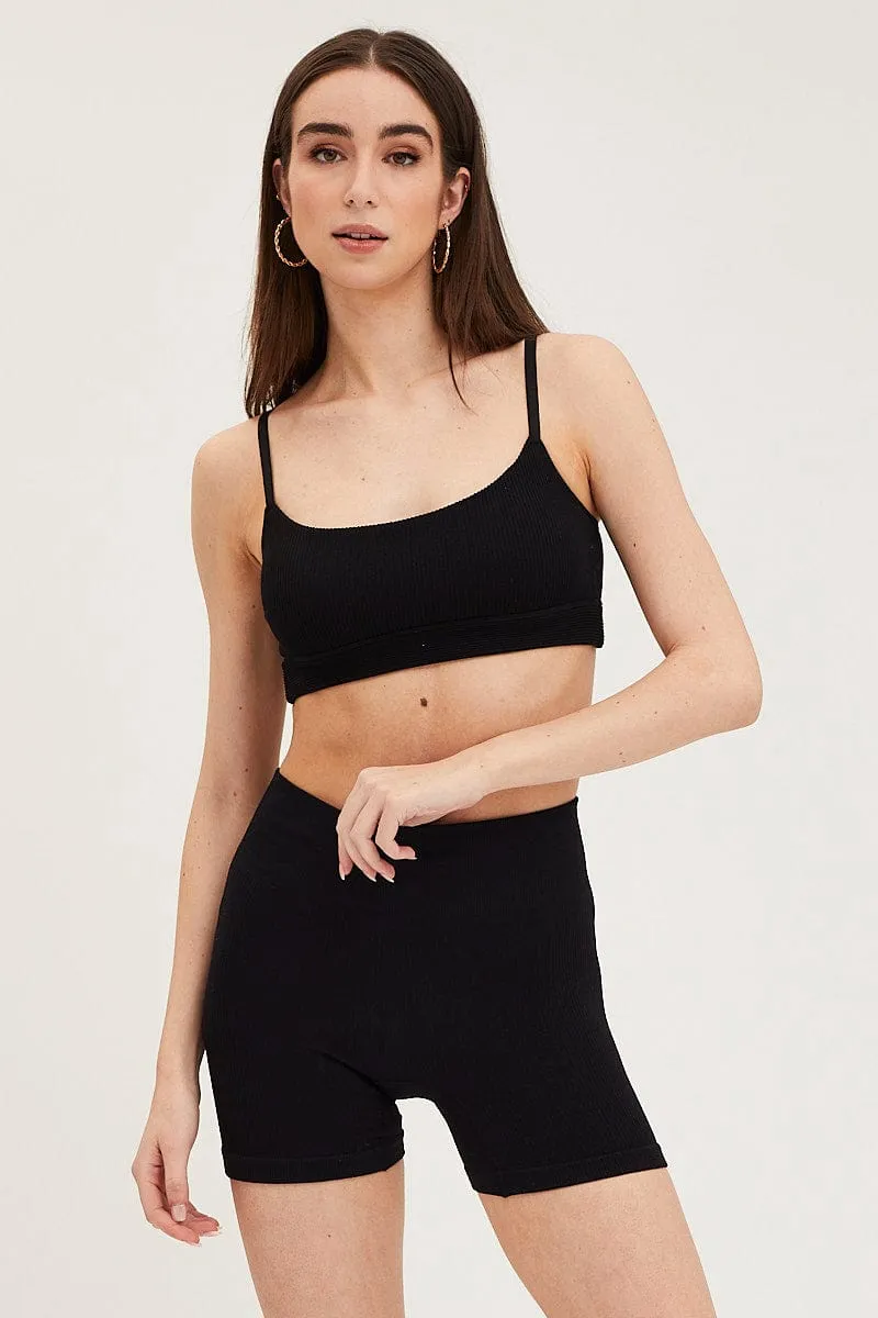 Black Bralette Seamless Recycled Fit