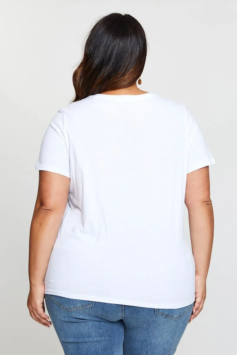 Comfy and Soft Unisex Core White T-shirt Sunflower Crew Neck Short Sleeve Cotton