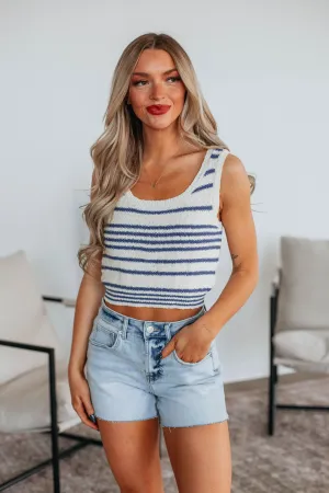 Anti - rust vibration - resistance test passed Scottie Striped Tank - Navy Mix