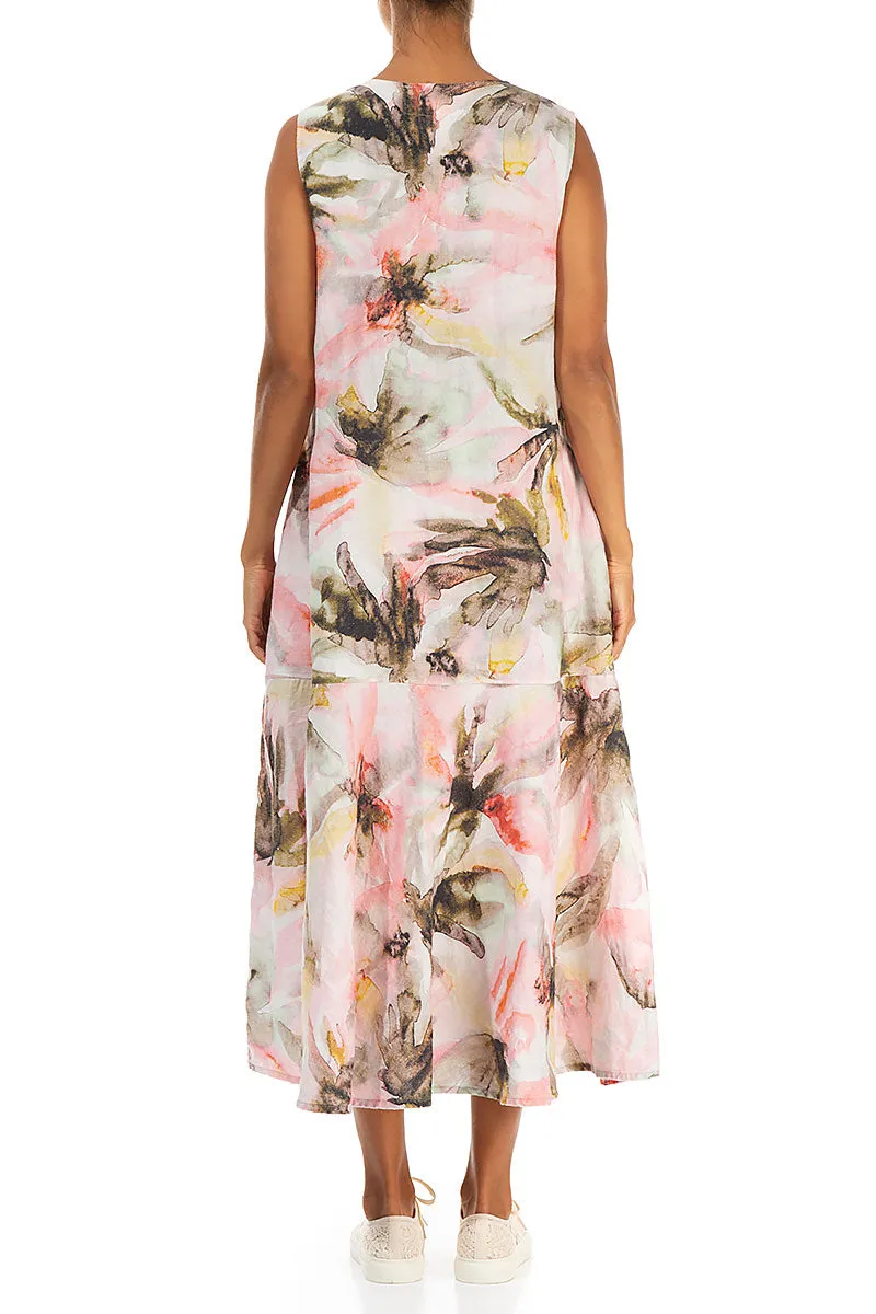 Day Off CompactKnit Flared Sleeveless Oasis Linen Dress