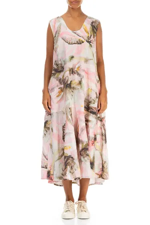 Strong Edge Stylish Jacket Flared Sleeveless Oasis Linen Dress
