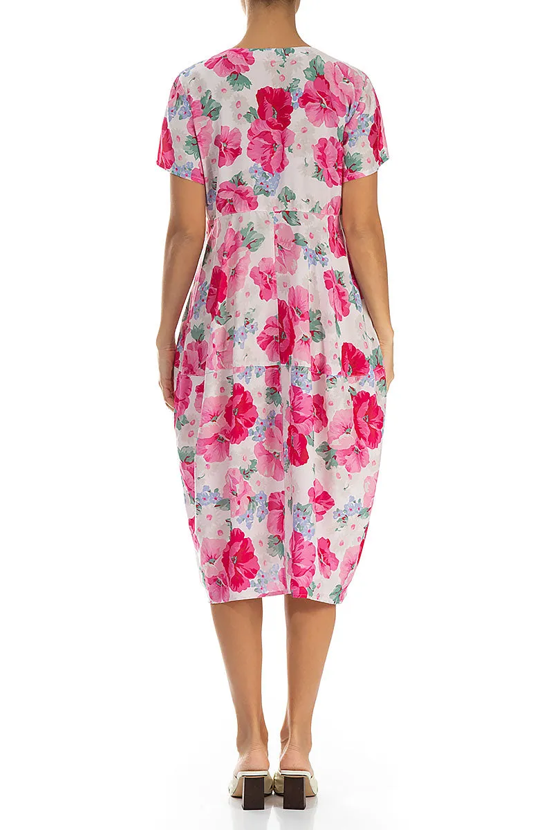Balloon Peony Blossom Silk Bamboo Dress QuickDryTech BreathableFabric
