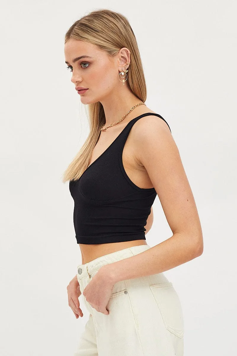 Desert Heat Black Tank Top Sleevelss Seamless