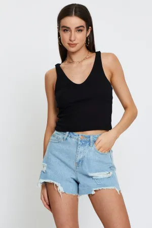 Black Tank Top Sleeveless Spark Soul
