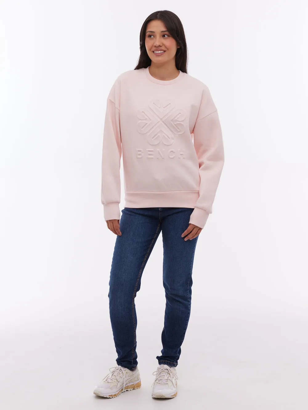 Ilma Deboss Crew Neck - Pink QuickReleaseFastener