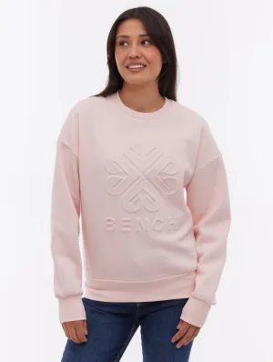 Ilma Deboss Crew Neck - Pink Versatile Clothing