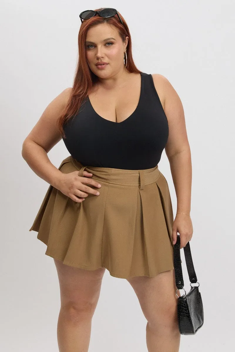 Street Fest Black Bodysuit V Neck Supersoft