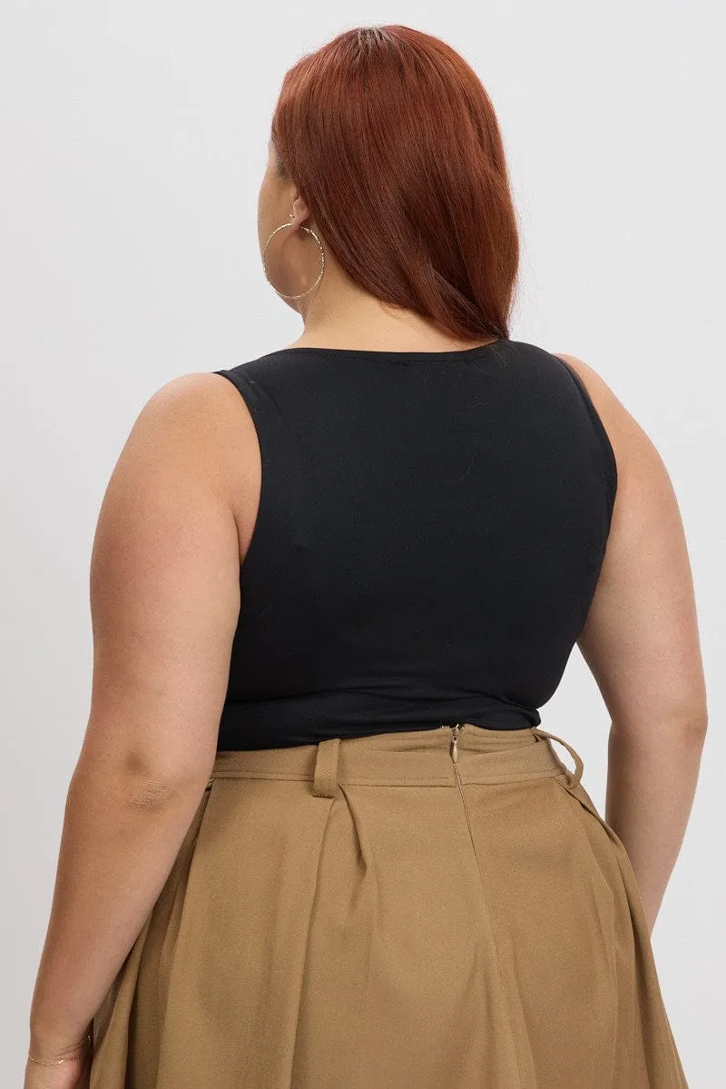 Black Bodysuit V Neck Supersoft ChafeResistant Seams Faith Core