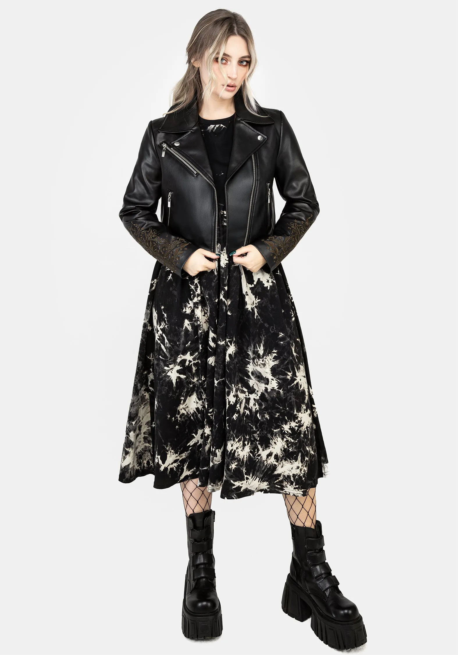 Moodswing Tie Dye Midi Dress Elegant knee-length dress Petite Style