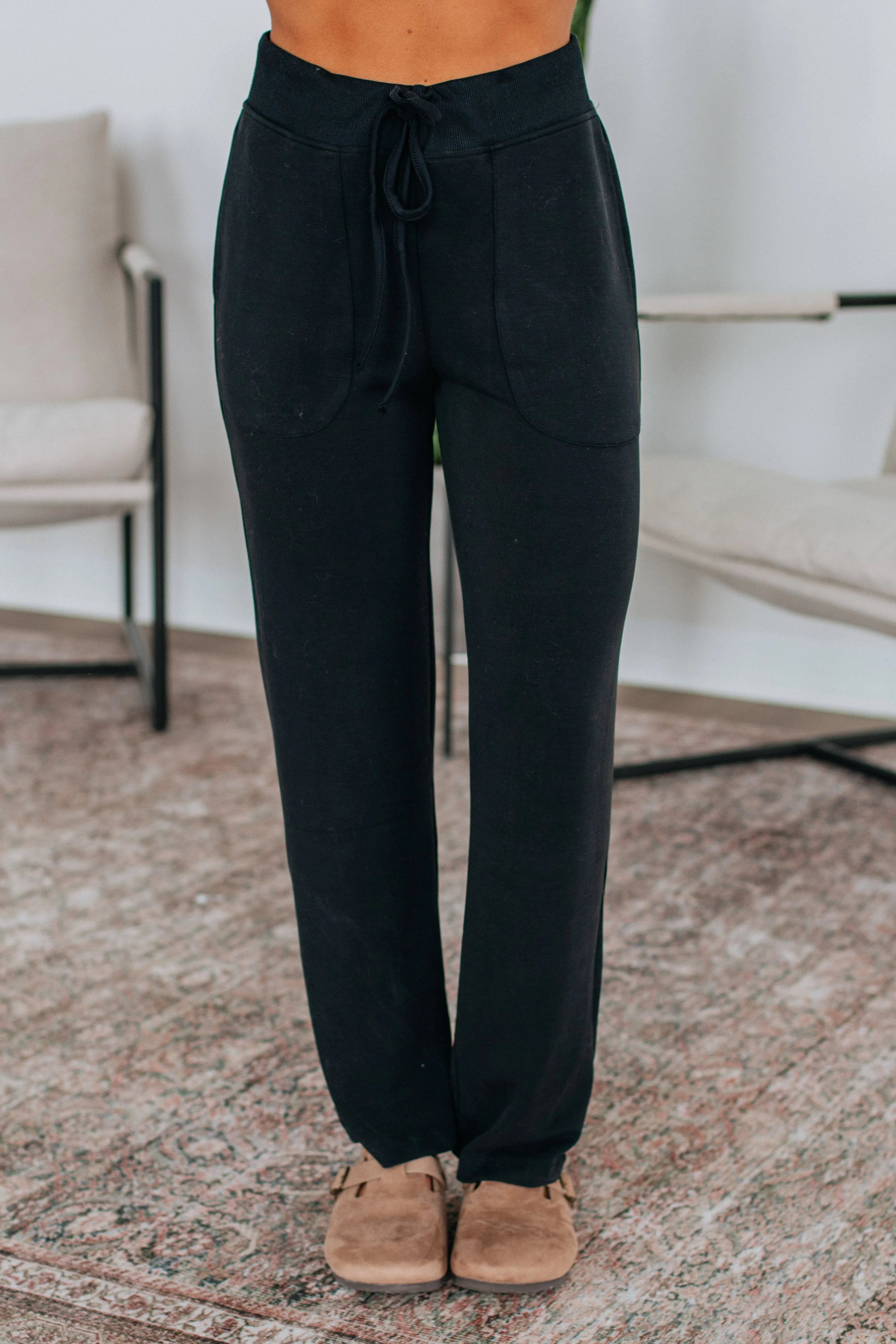 City Ready Casual Comfort Wear Farrah Lounge Pants - Black