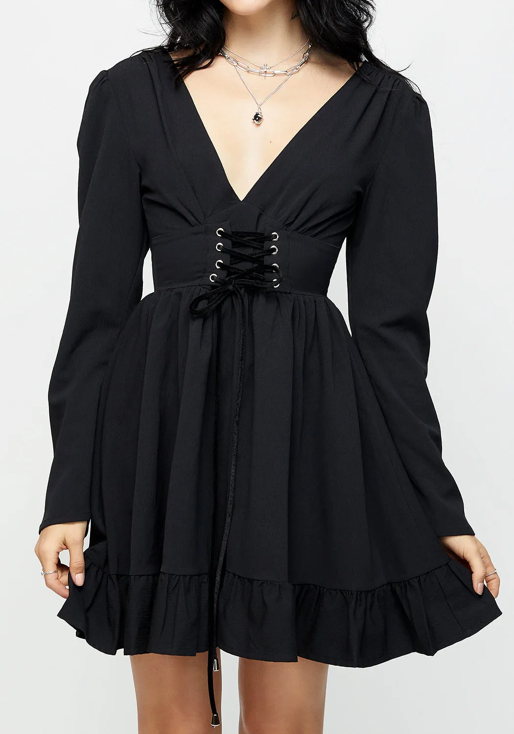 Aura Lace Up Mini Dress Stage Rush
