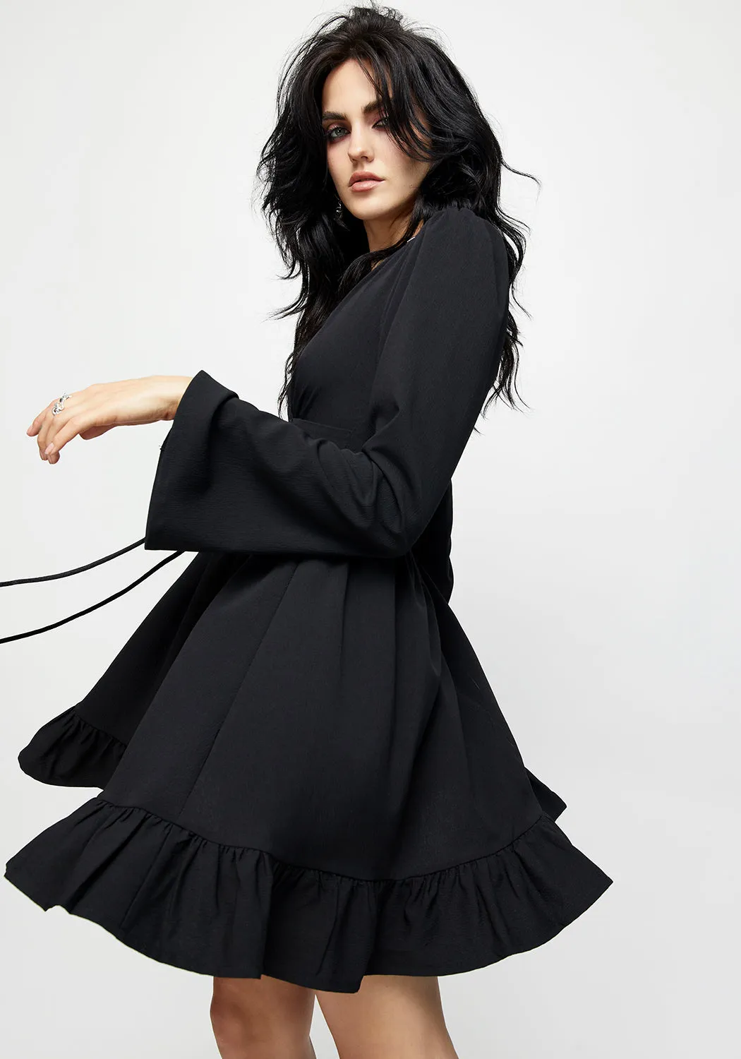 Aura Lace Up Mini Dress Non Restrictive Lightweight Material