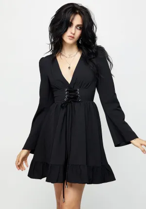 Casual Chic Wear Simple Style Aura Lace Up Mini Dress