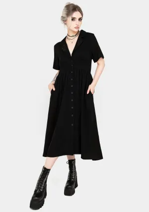 Jasmine Embroidered Midi Shirt Dress Travel Light Modern Edge