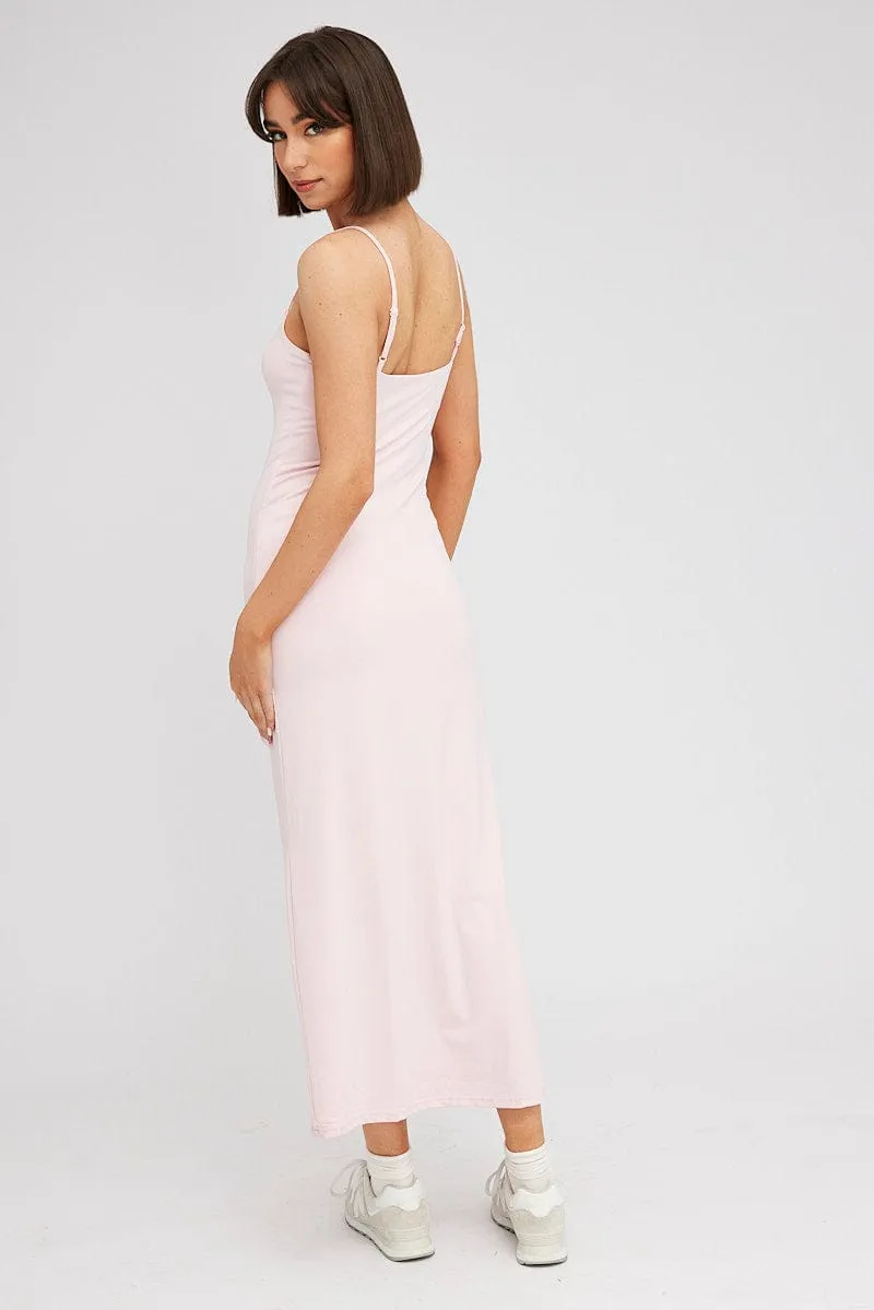 Autumn Tone Pink Supersoft Maxi Dress Sleeveless