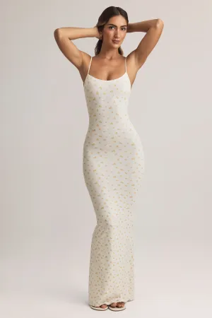 Cliff Path Happy Vibe Modal Scoop-Neck Maxi Dress in Floral Print