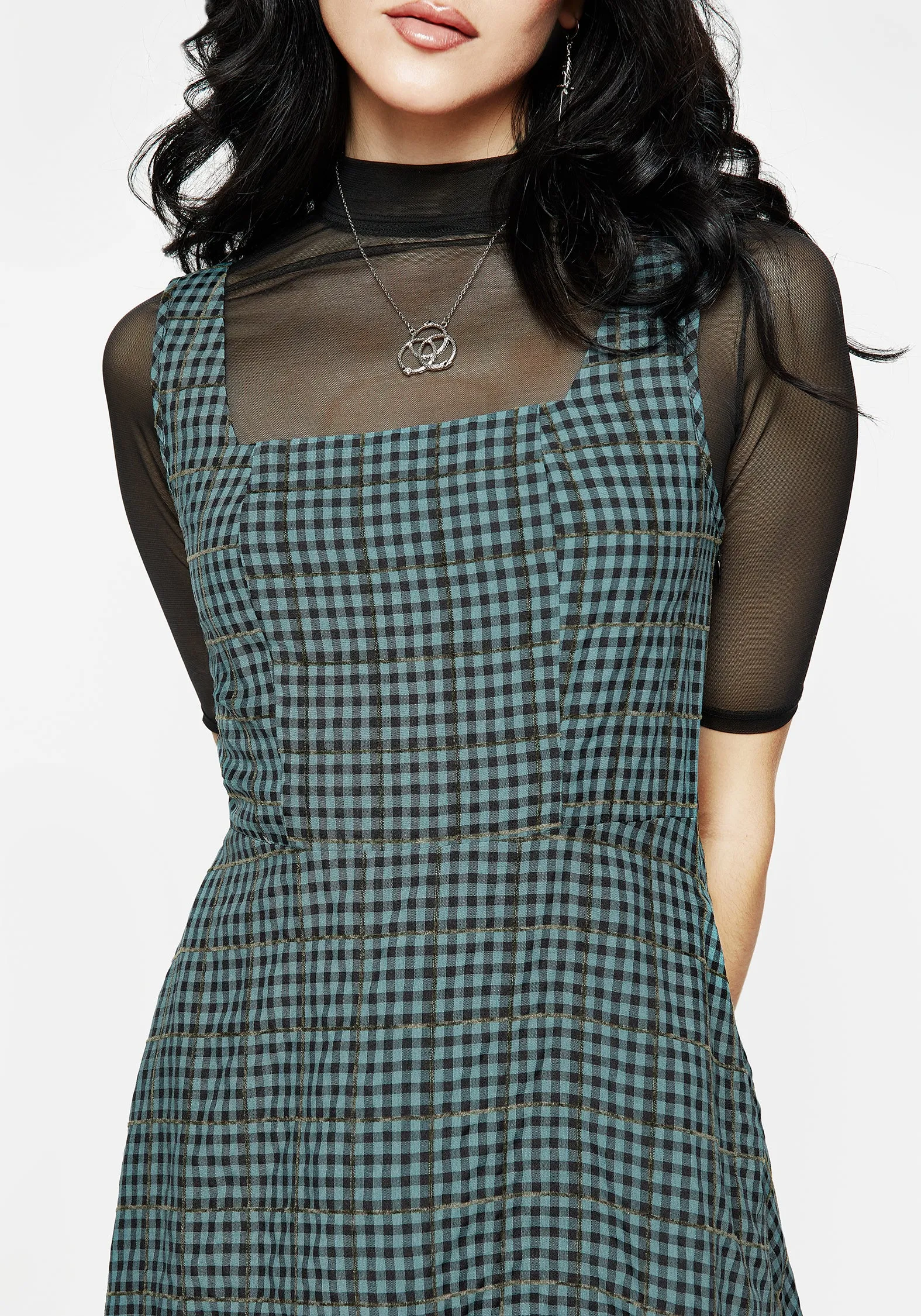 Restless Check Mini Apron Dress Street Icon Chafe Guard