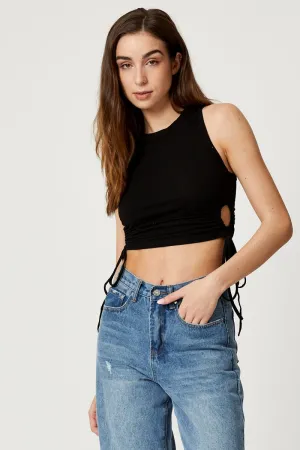Light Fabric Black Cut Out Tank