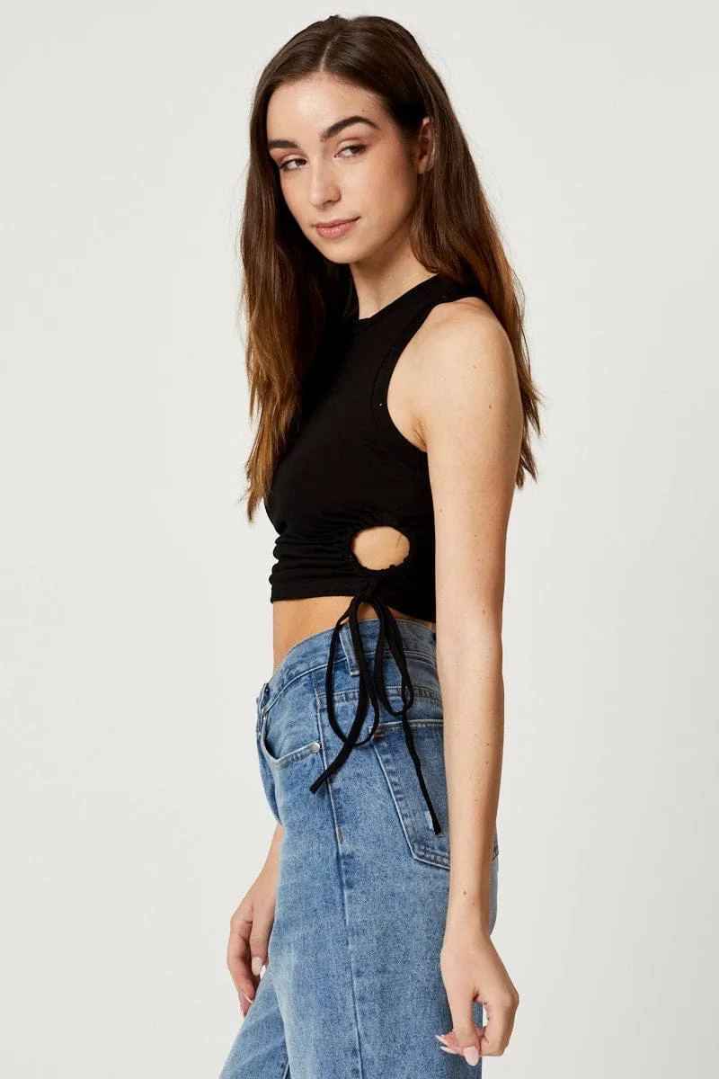 Smile Ease Black Cut Out Tank