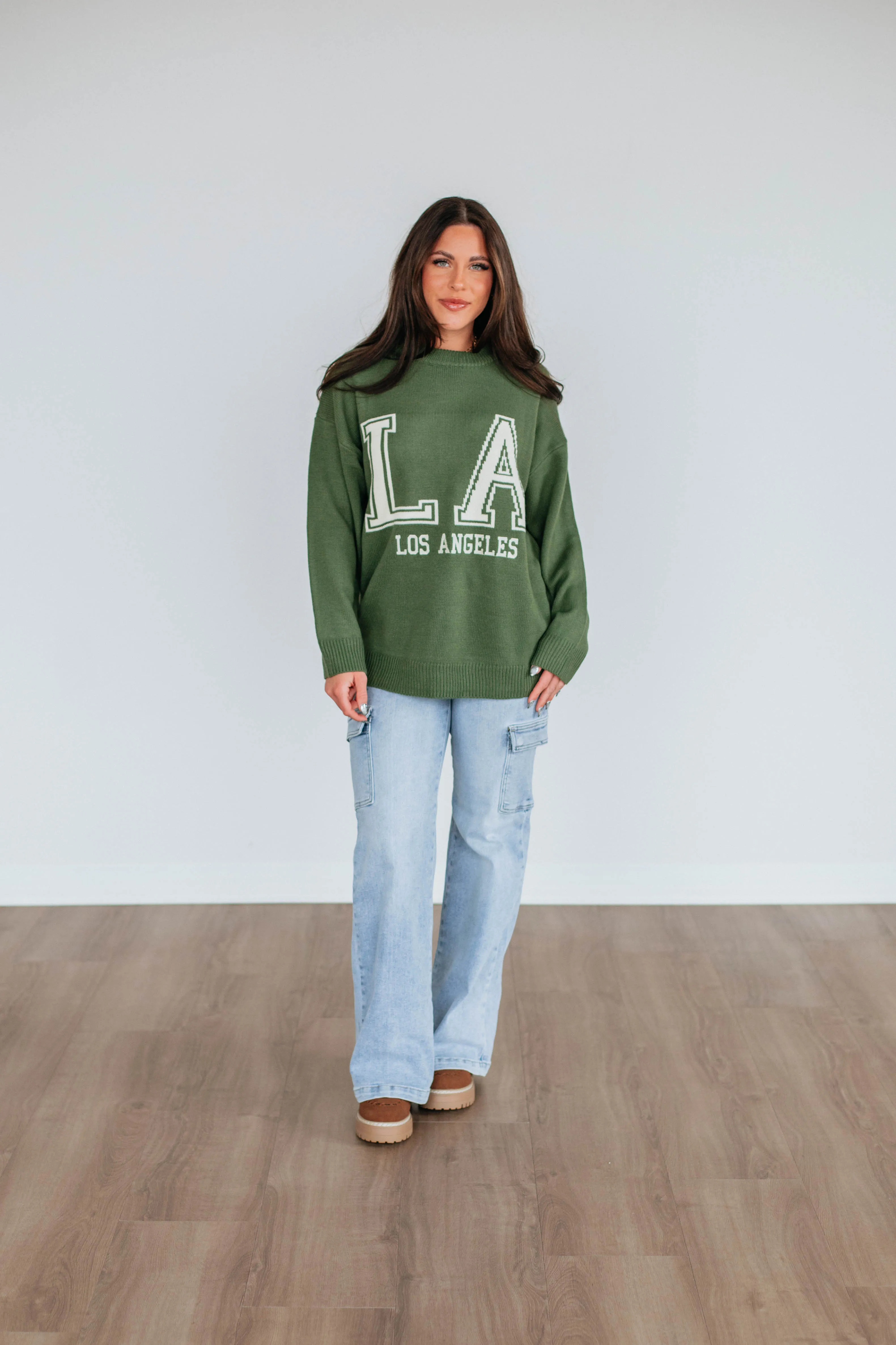 Los Angeles Knit Sweater Trendy Appeal Abrasion Resistant Edging
