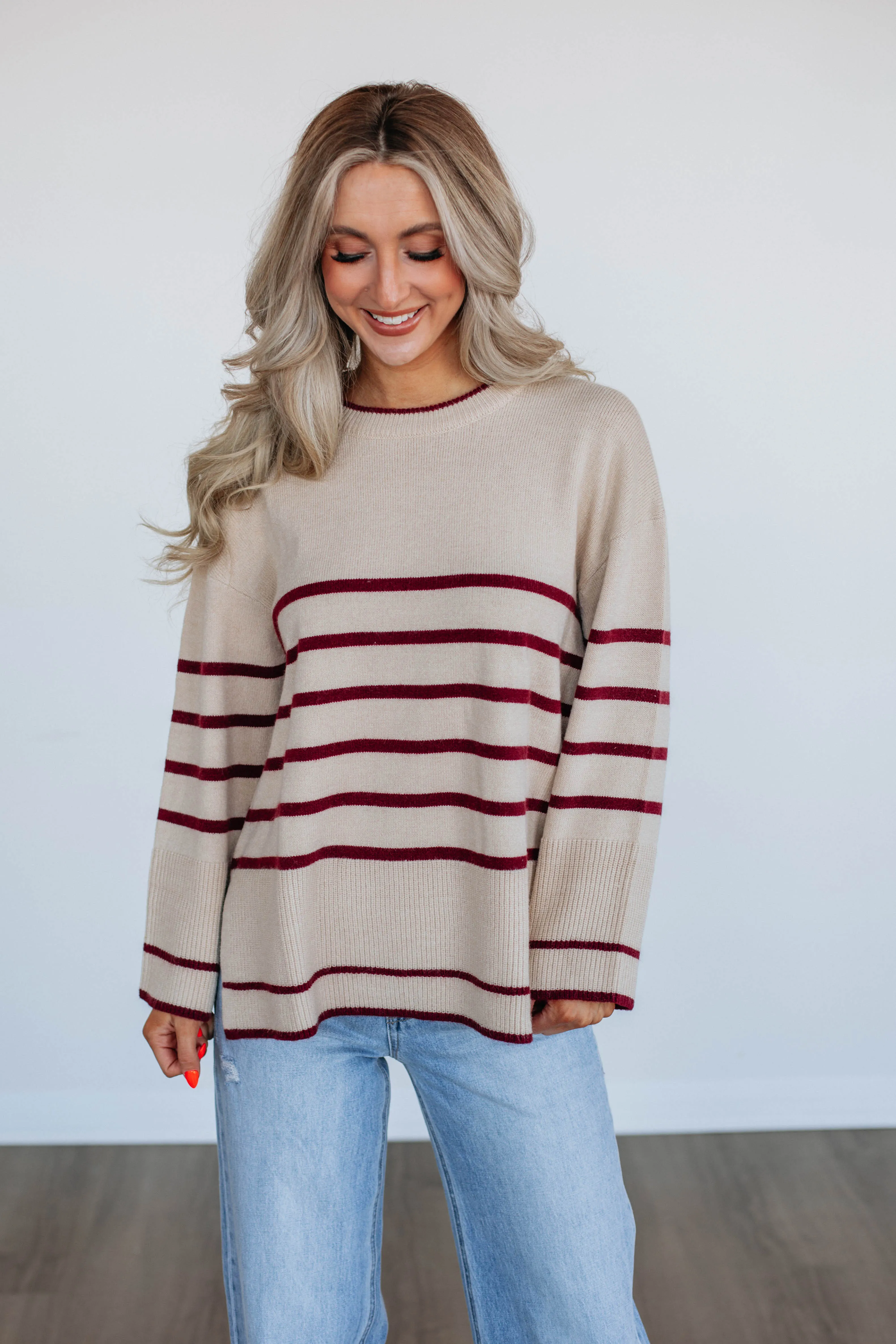 Halston Striped Sweater Smart Style