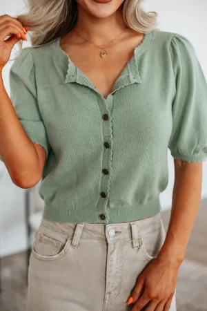 Neriah Cardigan Top - Sage Cozy Style Wear Hypoallergenic Fiber