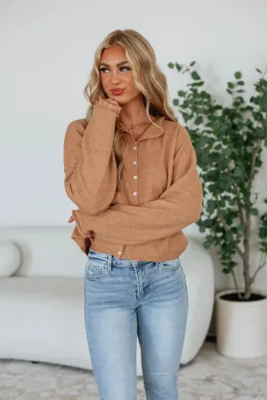 Brooke Cardigan - Camel Soft Knit