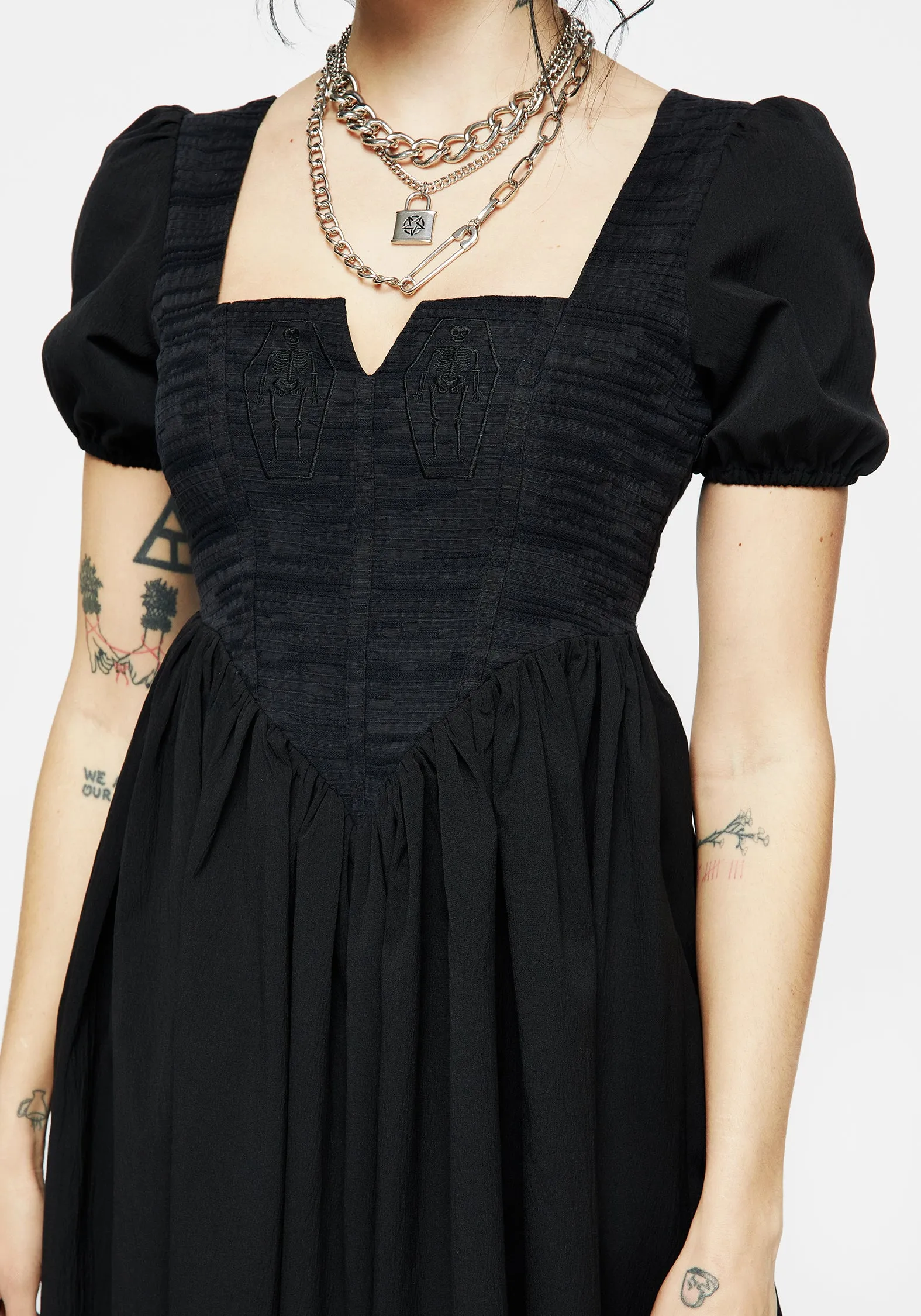 Immortal Corset Mini Dress Light Soft Bohemian style
