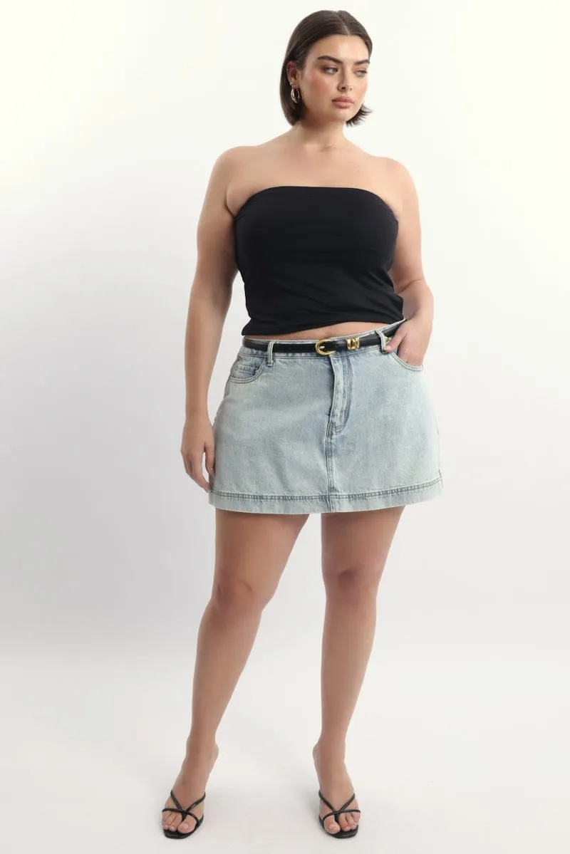 Formal Event Denim Skort Skirt
