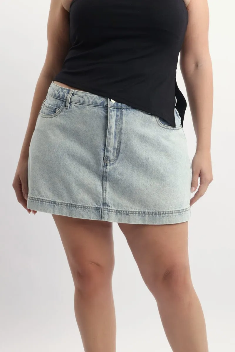 Hypoallergenic fabric Heat Dissipating Fabric Denim Skort Skirt
