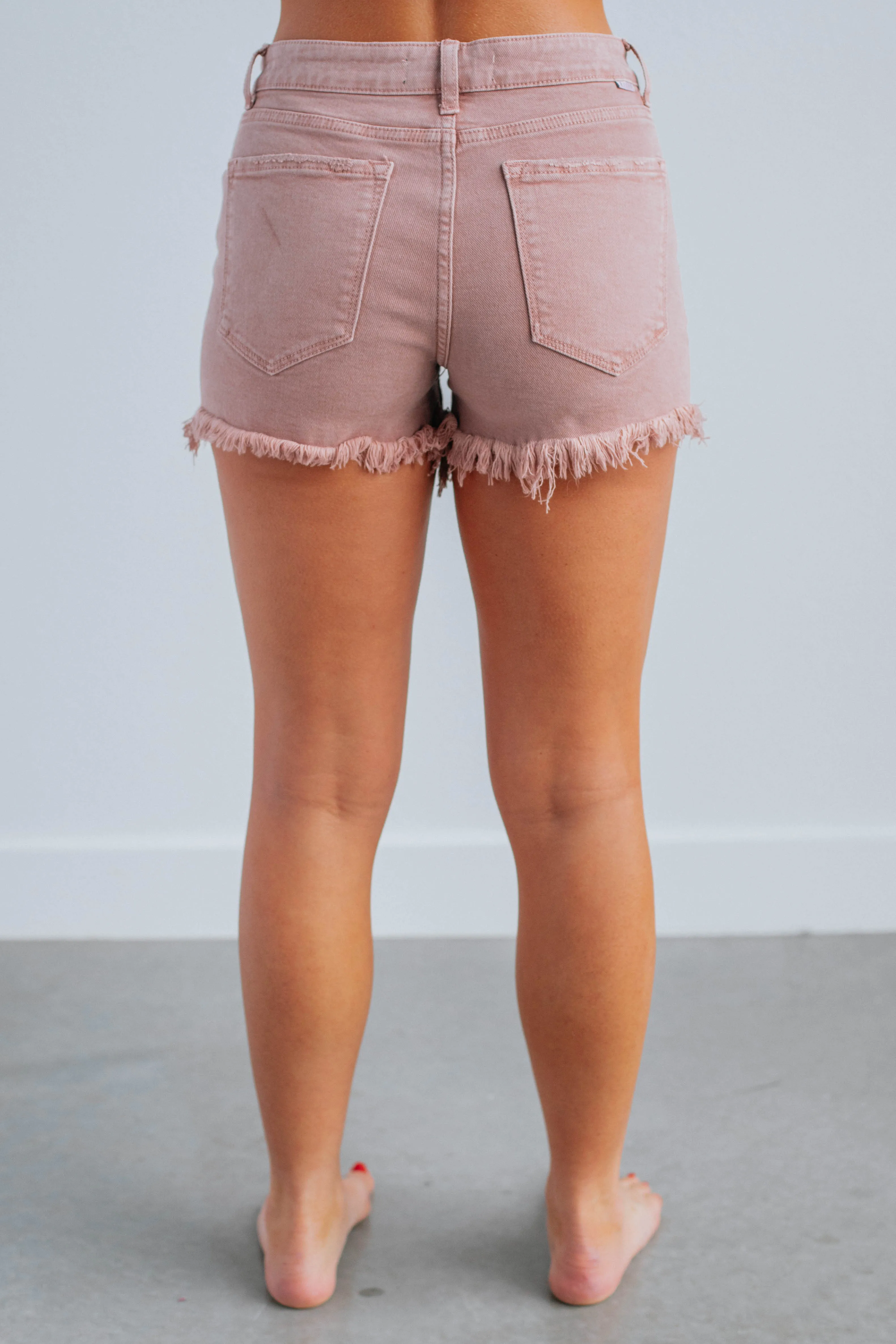 Durable Material Sun Protection Fabric Charleigh Risen Shorts - Mauve