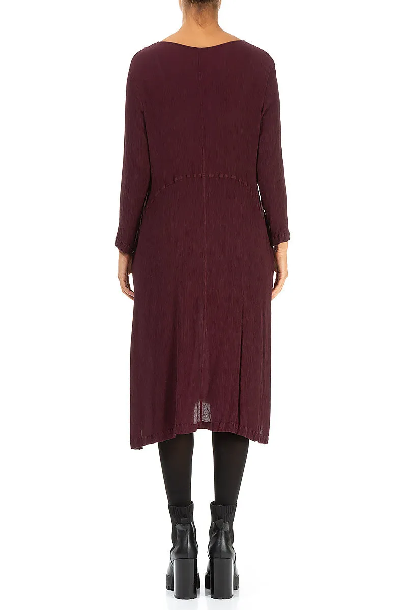 yoga mode Merlot Silk Viscose Shift Dress
