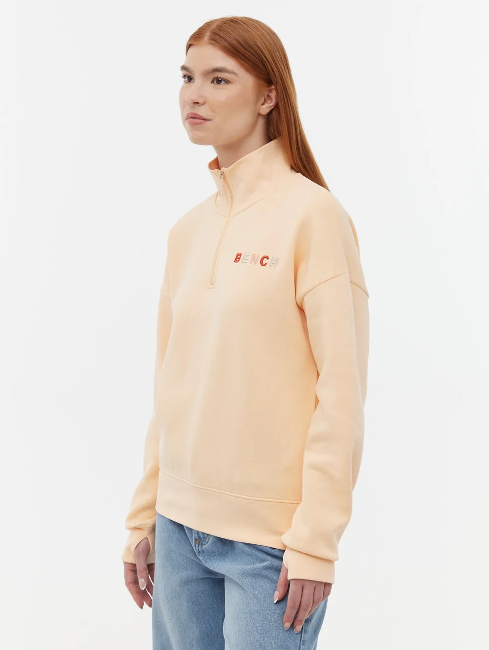 Huntley Quarter Zip Funnel Neck Sweatshirt River Core