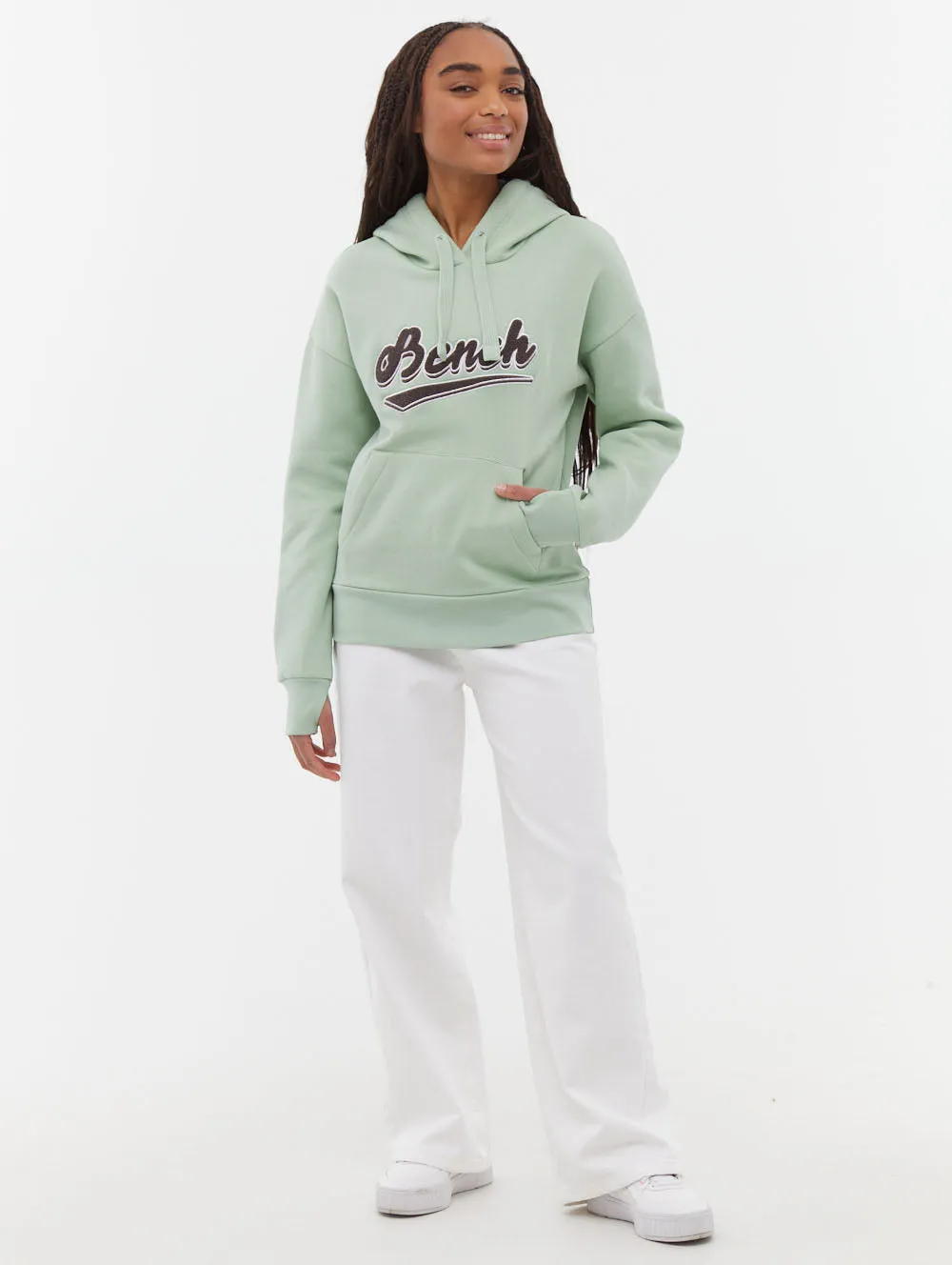 Trend Vibe Reflective details Karolina Retro Logo Hoodie