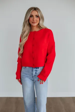 Kassi Cardigan - Cherry Cold Day Outfit