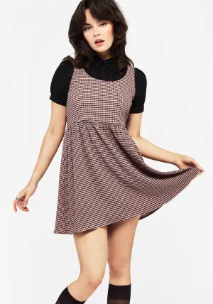 Midora Crinkle Check Mini Skater Dress Highlight Zone
