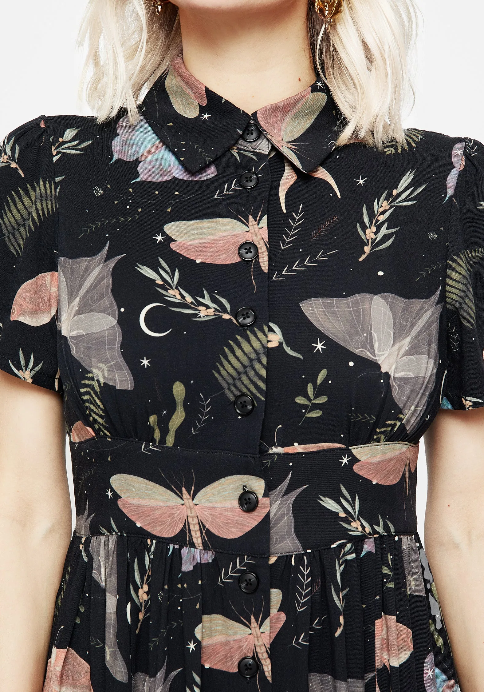 Nightmoth Midi Shirt Dress Comfortable formal midi Everyday Smart
